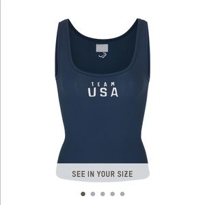 SKIMS Team USA Olympic Capsule Ribbed Tank Navy XS
